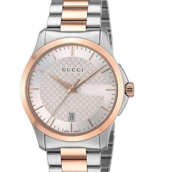 Gucci Other - NWT Gucci G-Timeless Swiss Quartz Silver Dial Two tone Watch
